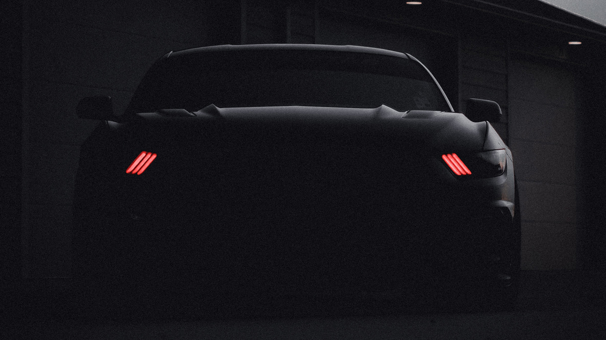Black Car Dodge Red Lights Черный автомобиль додж с красными фарами на темном фоне