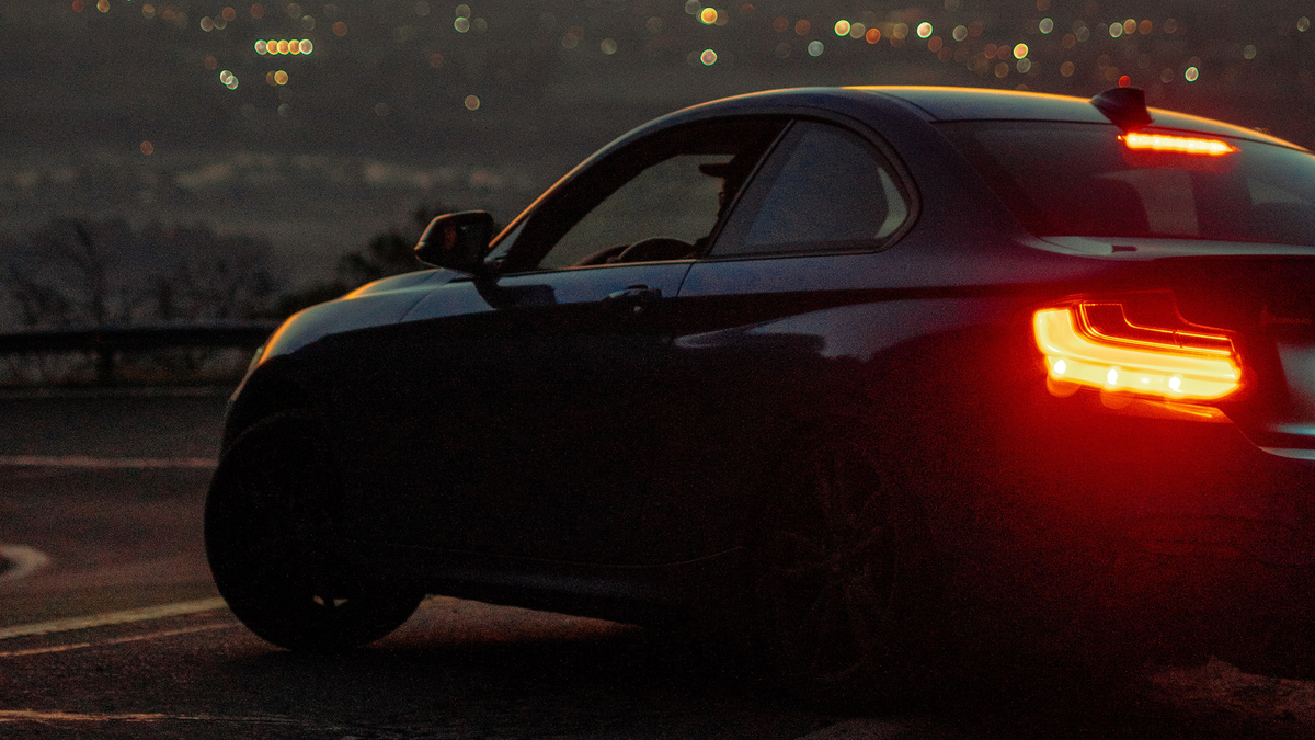 Car BMW Drift Sunset Автомобиль бмв дрифтует на фоне заката солнца